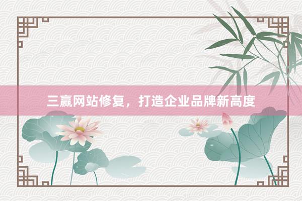 三赢网站修复，打造企业品牌新高度