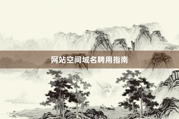 网站空间域名聘用指南